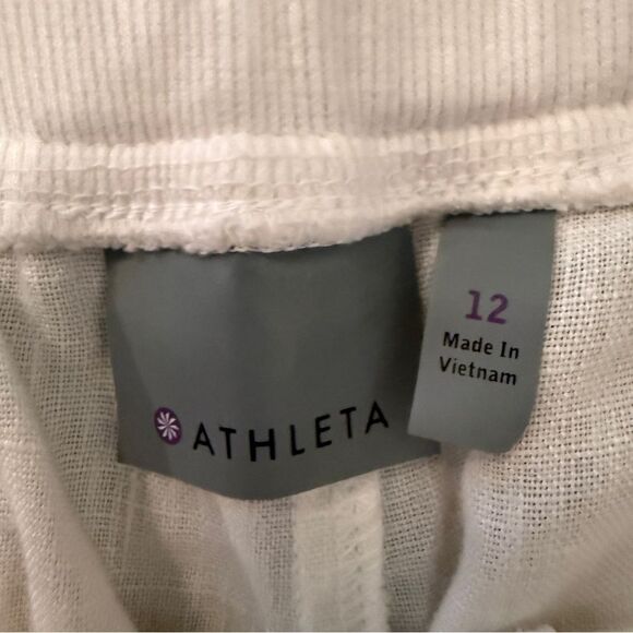 Athleta 100% Linen Drawstring Shorts - Picture 2 of 6